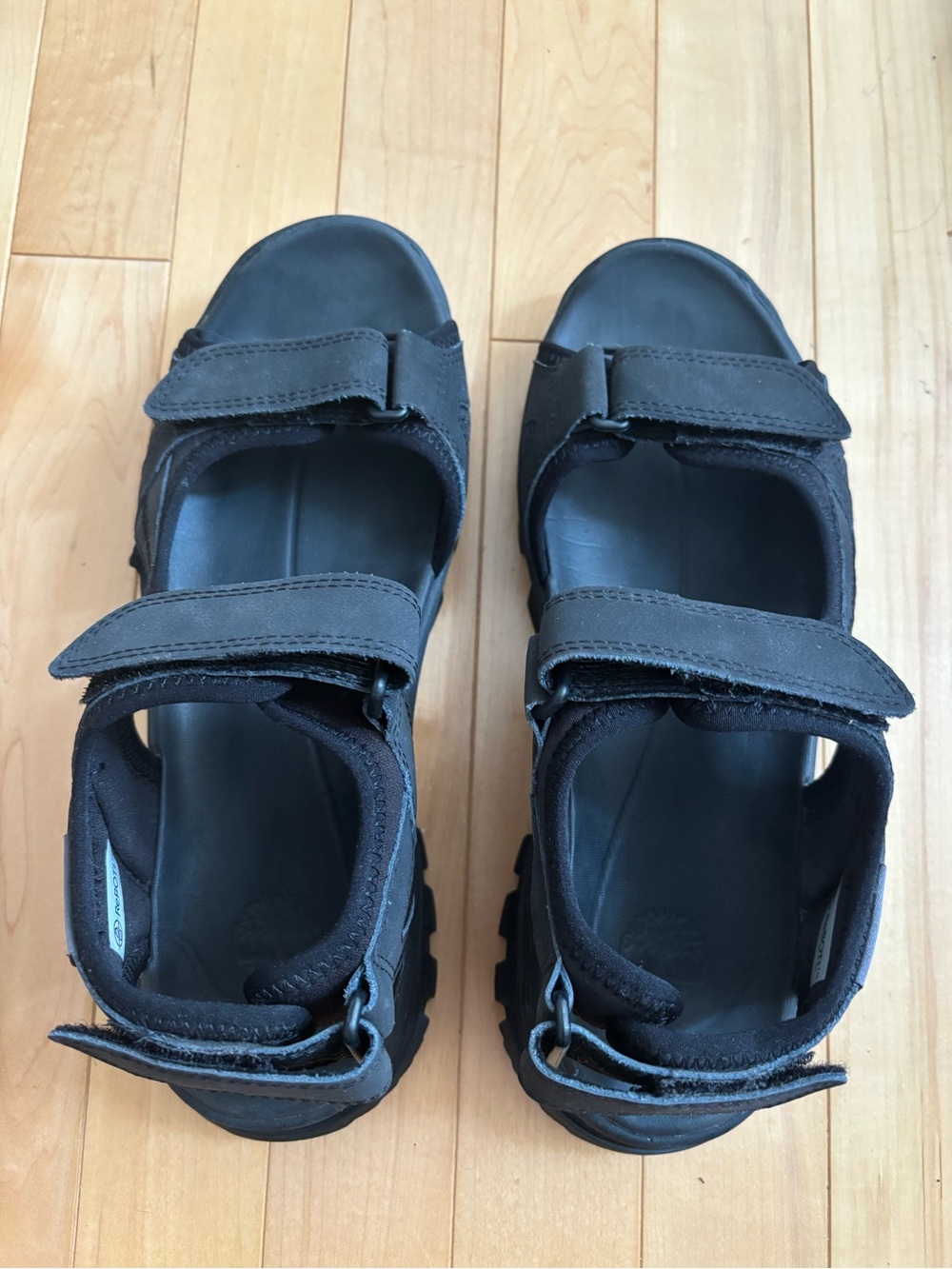 Timberland Black Open-Toe Strap Sandals